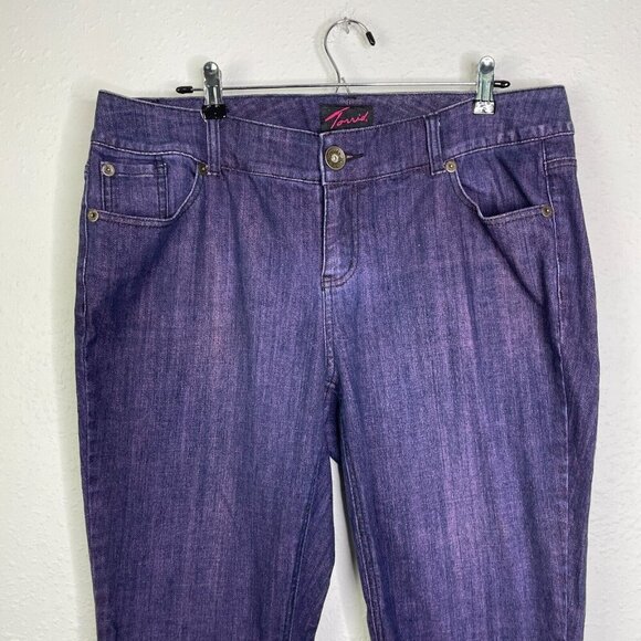 Torrid Women's Ankle Skinny Jeans Size 16 Indigo Mid Rise Dark Wash Denim - Picture 2 of 8